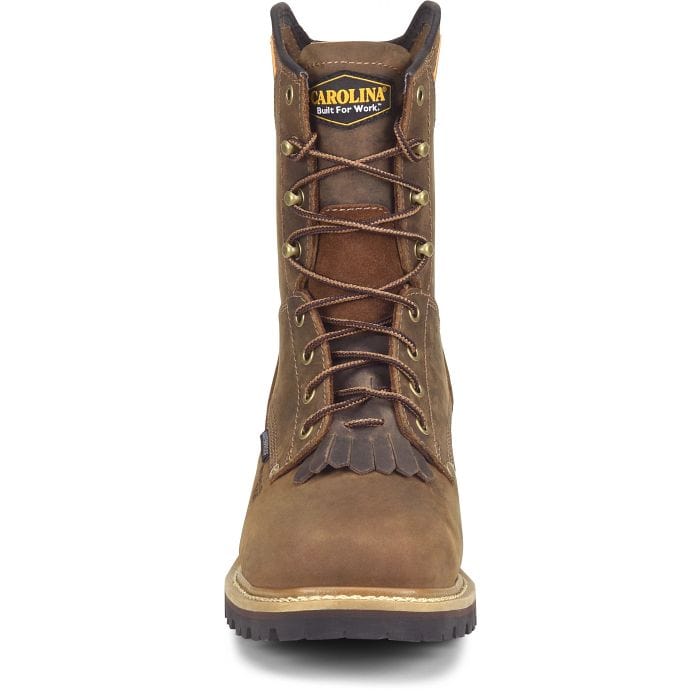 Carolina Men's Coppice Brown Waterproof Composite Toe Logger Boots CA9855 - Image 4