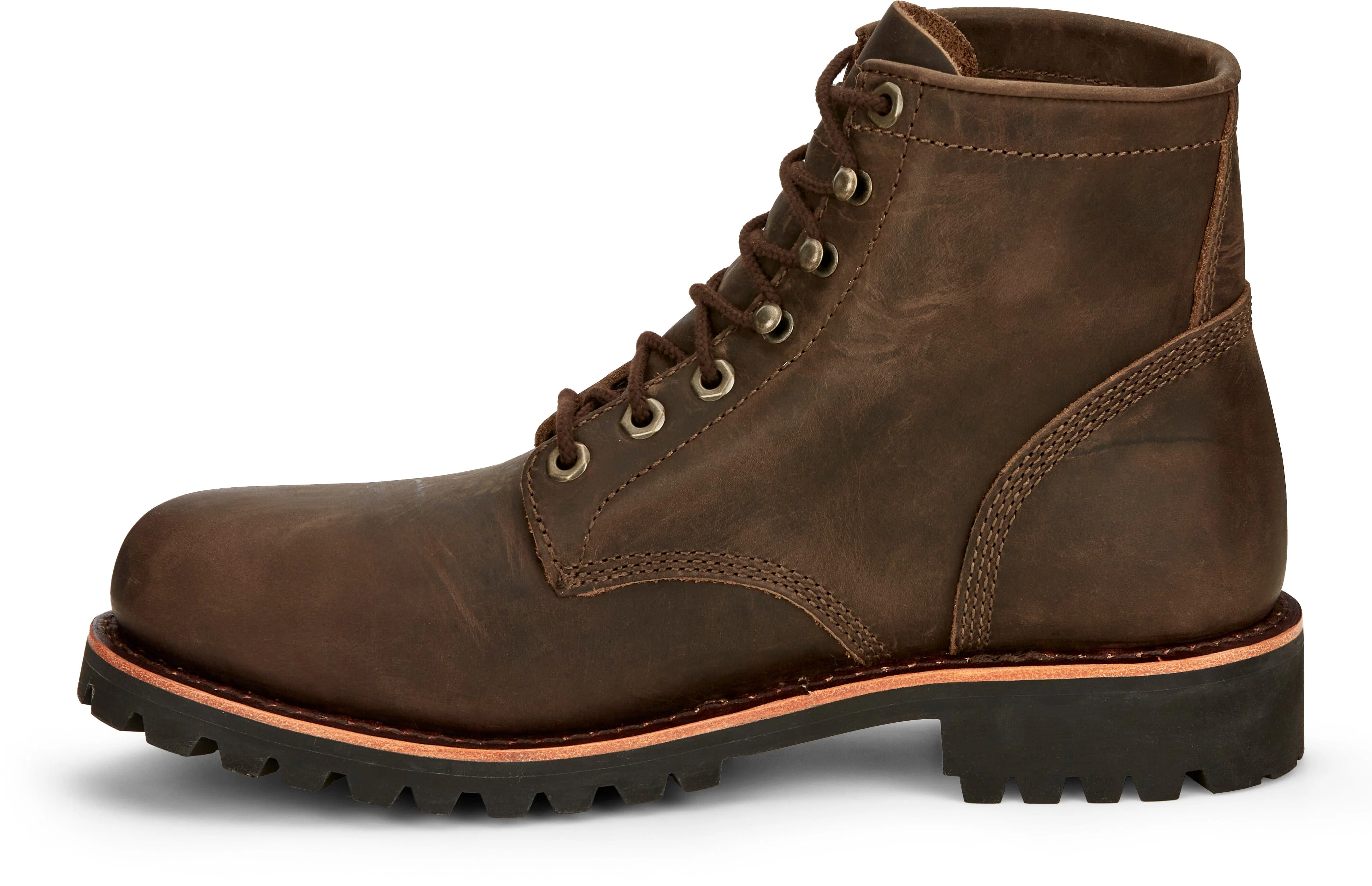 Chippewa Men's Brown Steel Toe Lace Up Work Boots NC2081 - Image 4
