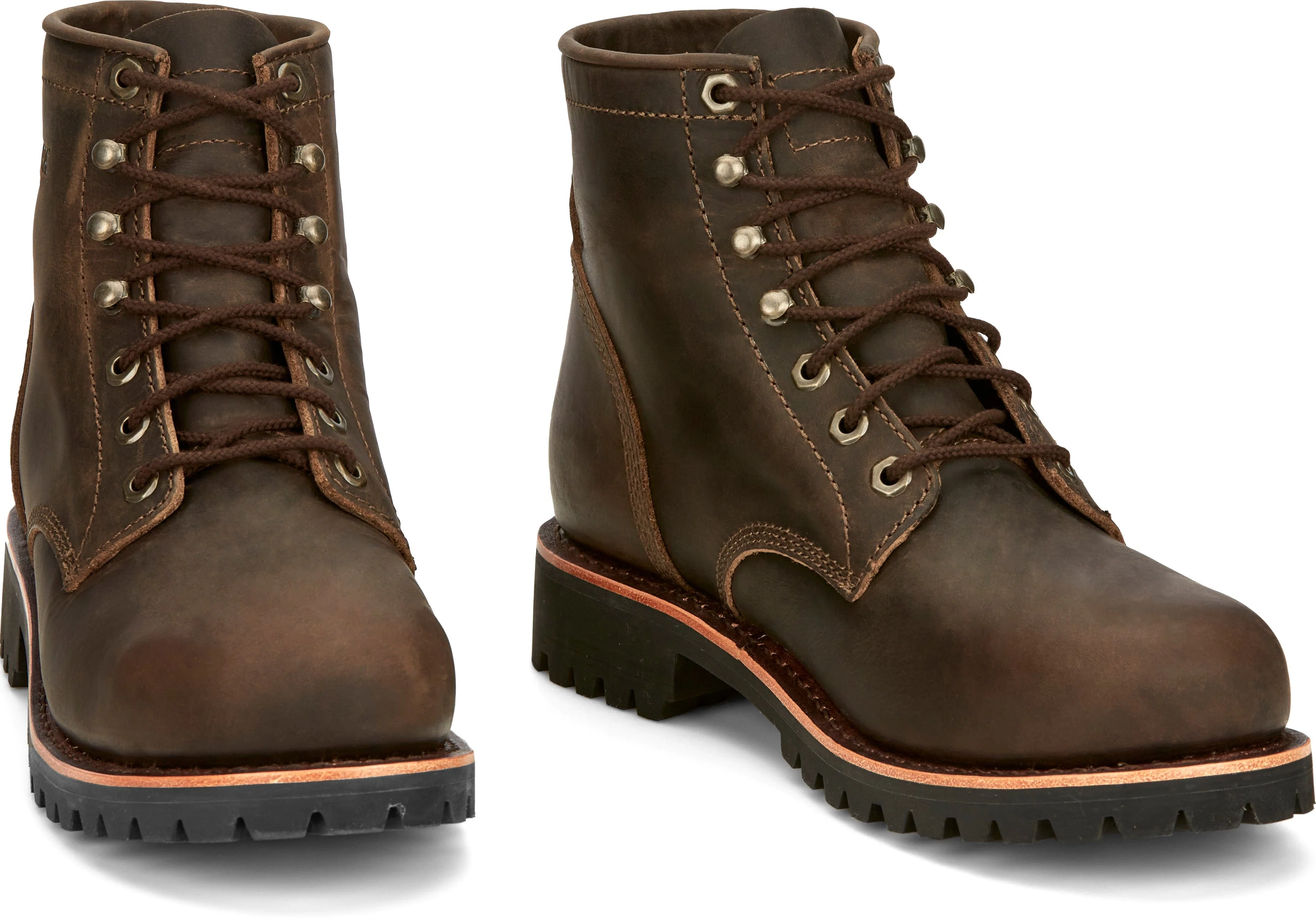 Chippewa Men's Brown Steel Toe Lace Up Work Boots NC2081 - Image 8