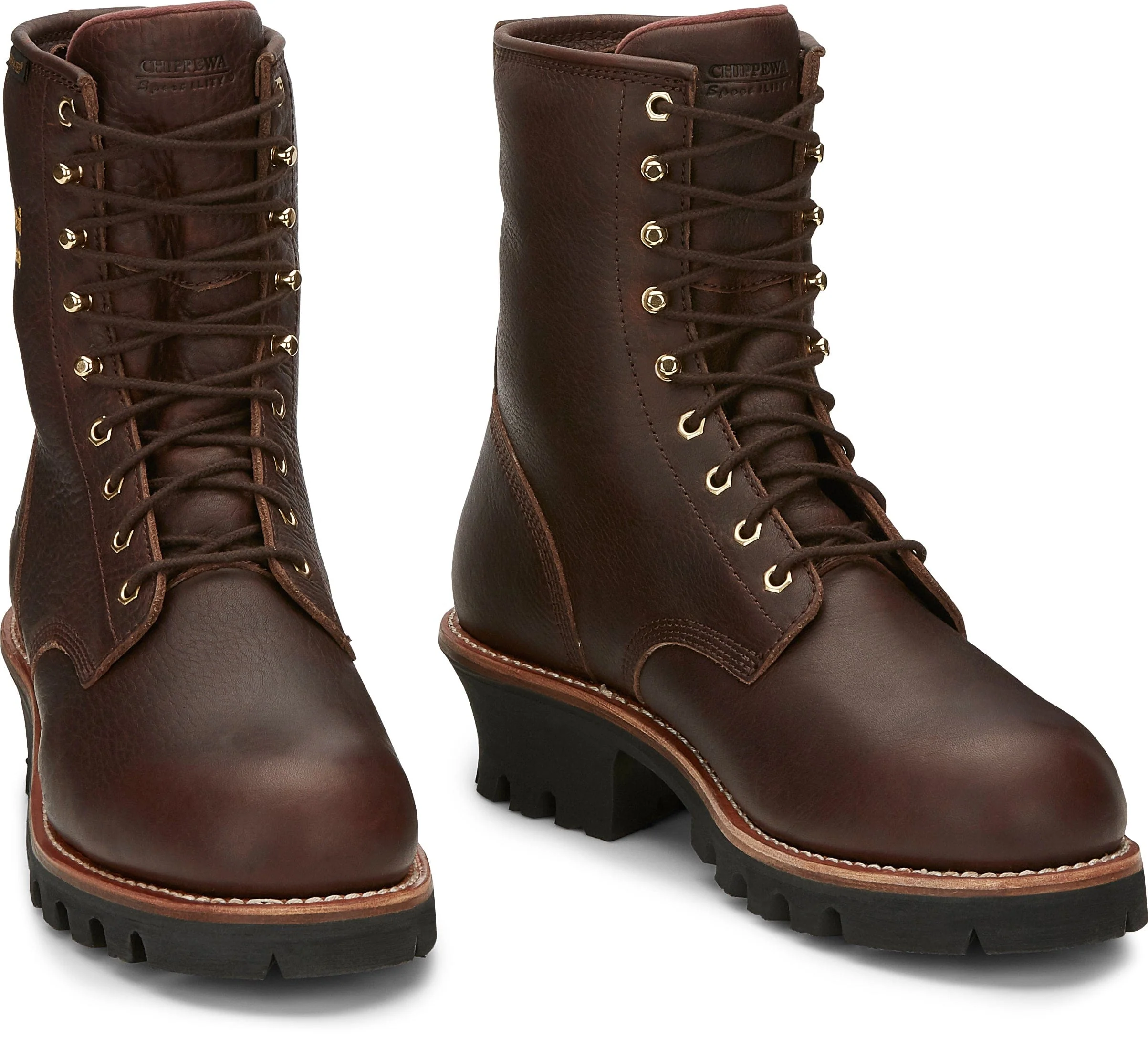 Chippewa Men's Paladin Briar Brown Waterproof Insulated Steel Toe Logger Boots 73060 - Image 8