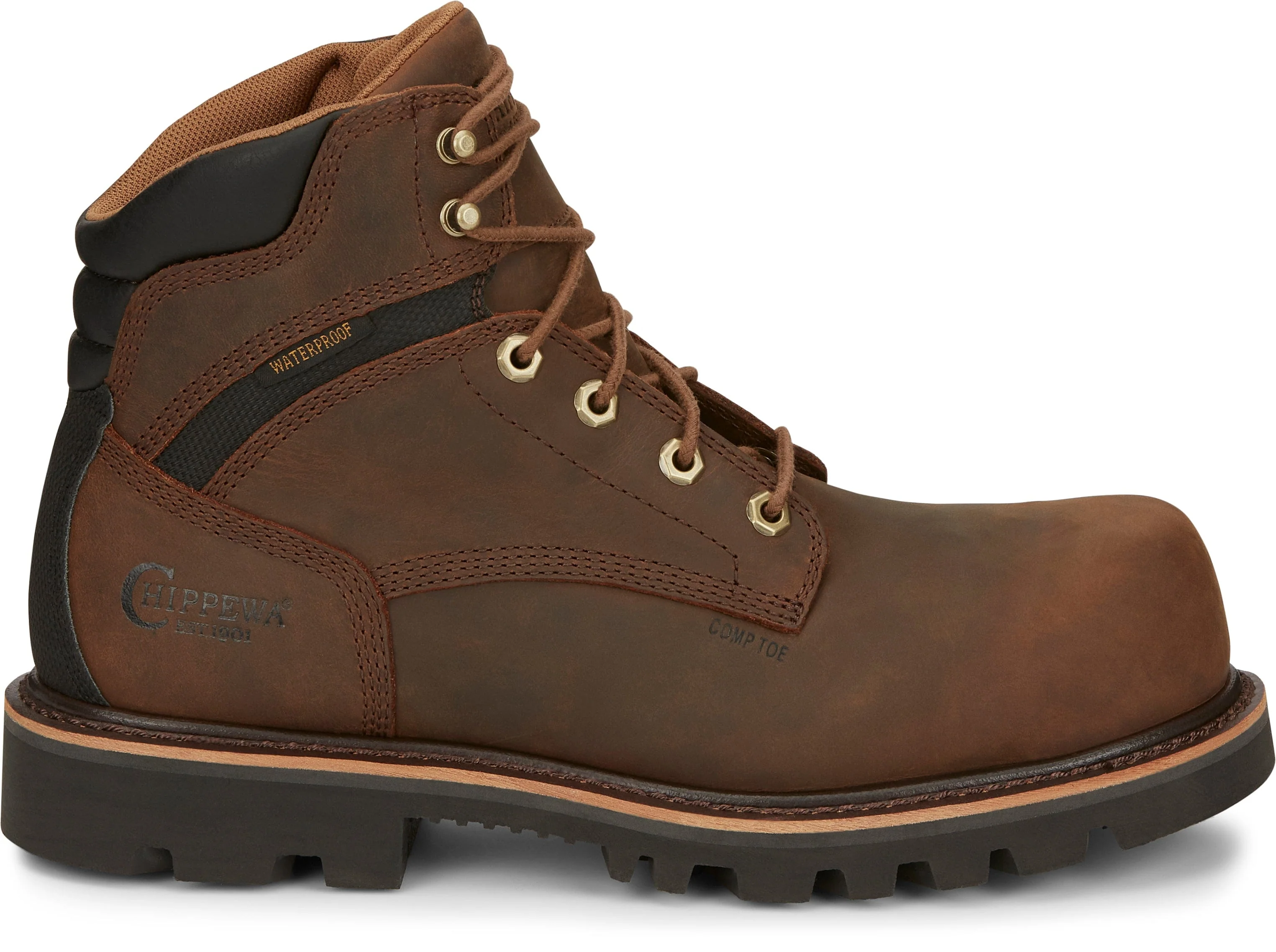 Chippewa Men's Sador Waterproof Oblique Composite Toe Lace-Up Work Boots 73221 - Image 2