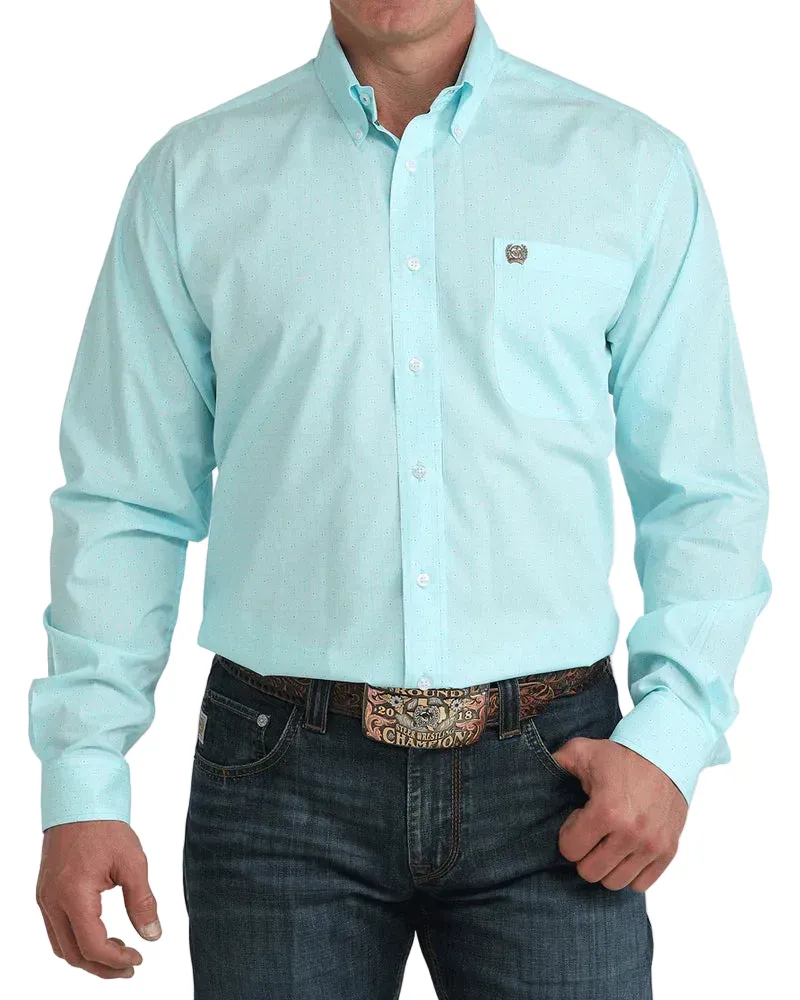 Cinch Men's Blue Geometric Button Down Western Shirt MTW1106062