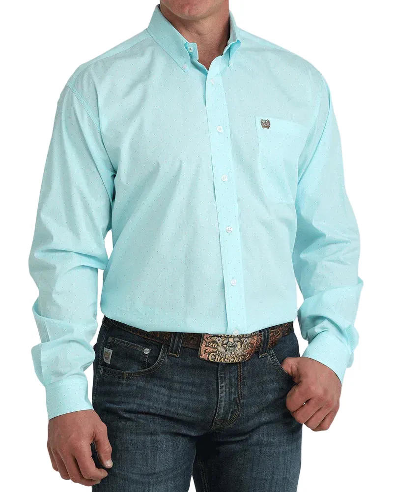 Cinch Men's Blue Geometric Button Down Western Shirt MTW1106062 - Image 2
