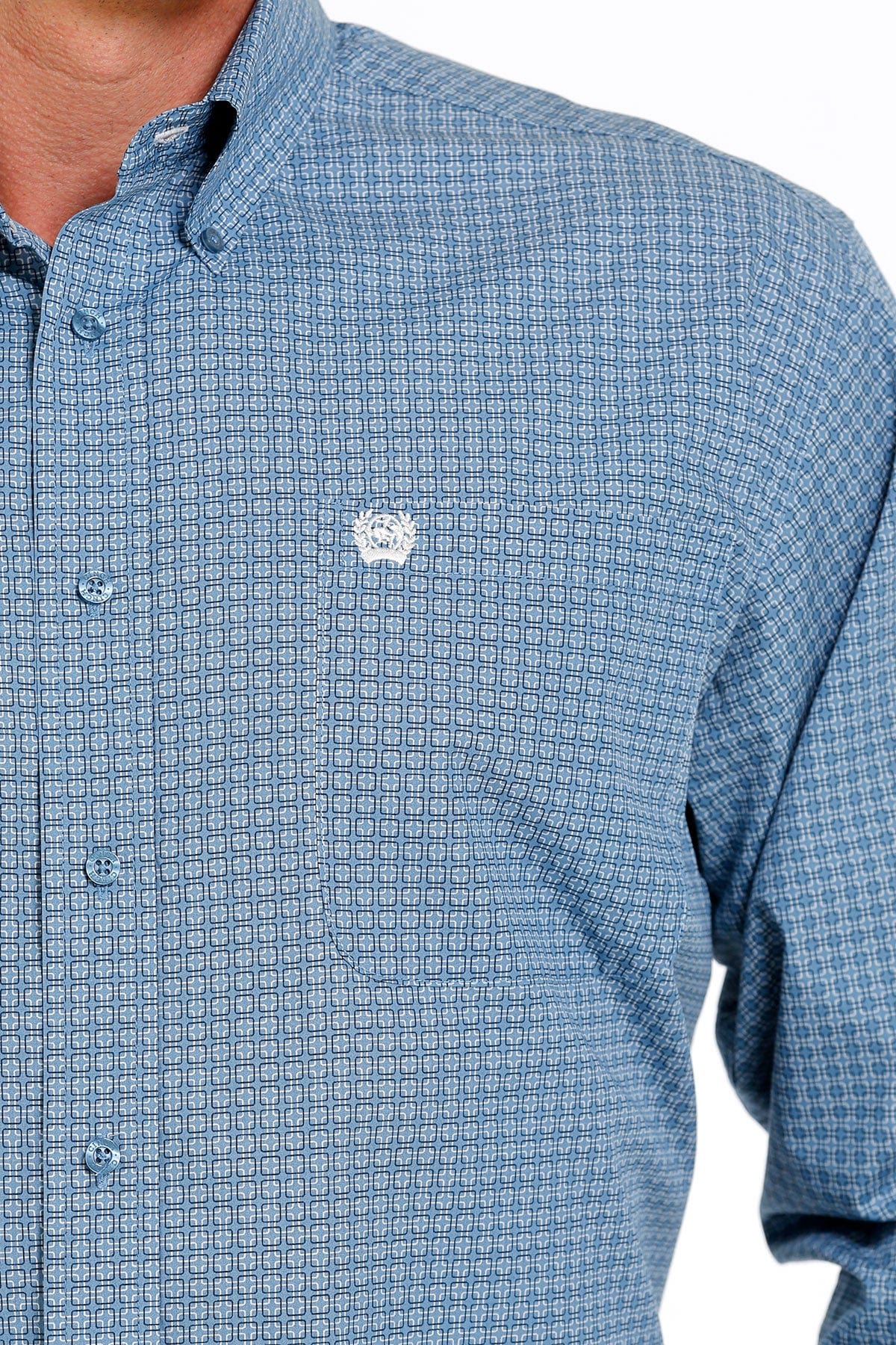 Cinch Men's Blue Long Sleeve Button Down Western Shirt MTW1105629 - Image 2