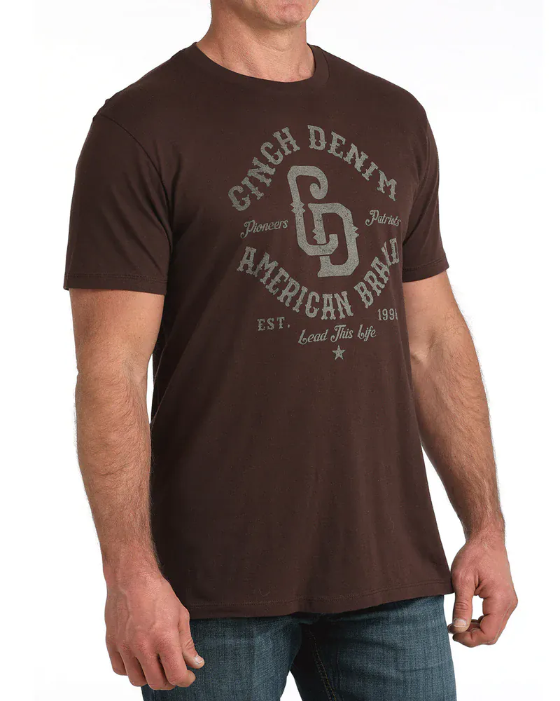 Cinch Men's Brown Graphic T-Shirt MTT1690716 - Image 2
