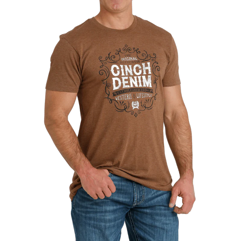 Cinch Men's Denim Copper Short Sleeve Graphic T-Shirt MTT1690595