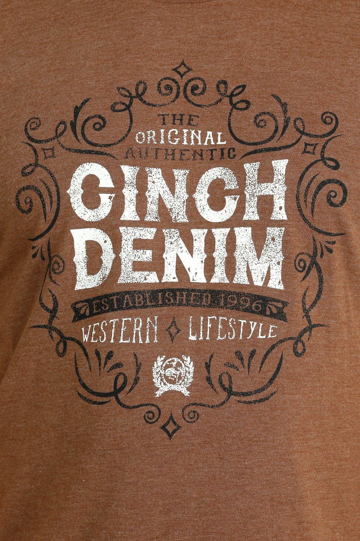 Cinch Men's Denim Copper Short Sleeve Graphic T-Shirt MTT1690595 - Image 2