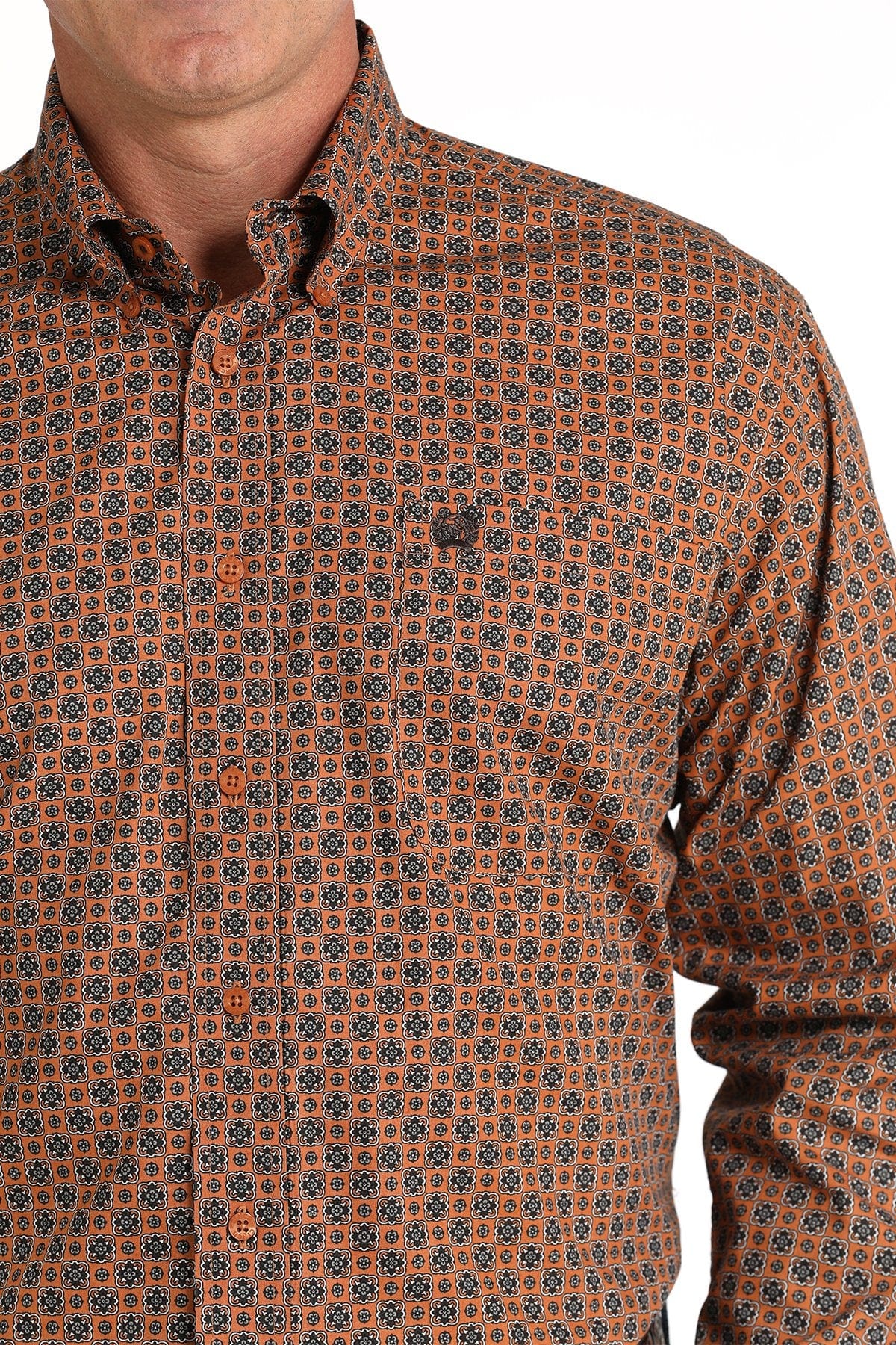 Cinch Men's Geometric Print Button-Down Western Shirt MTW1105821 - Image 3