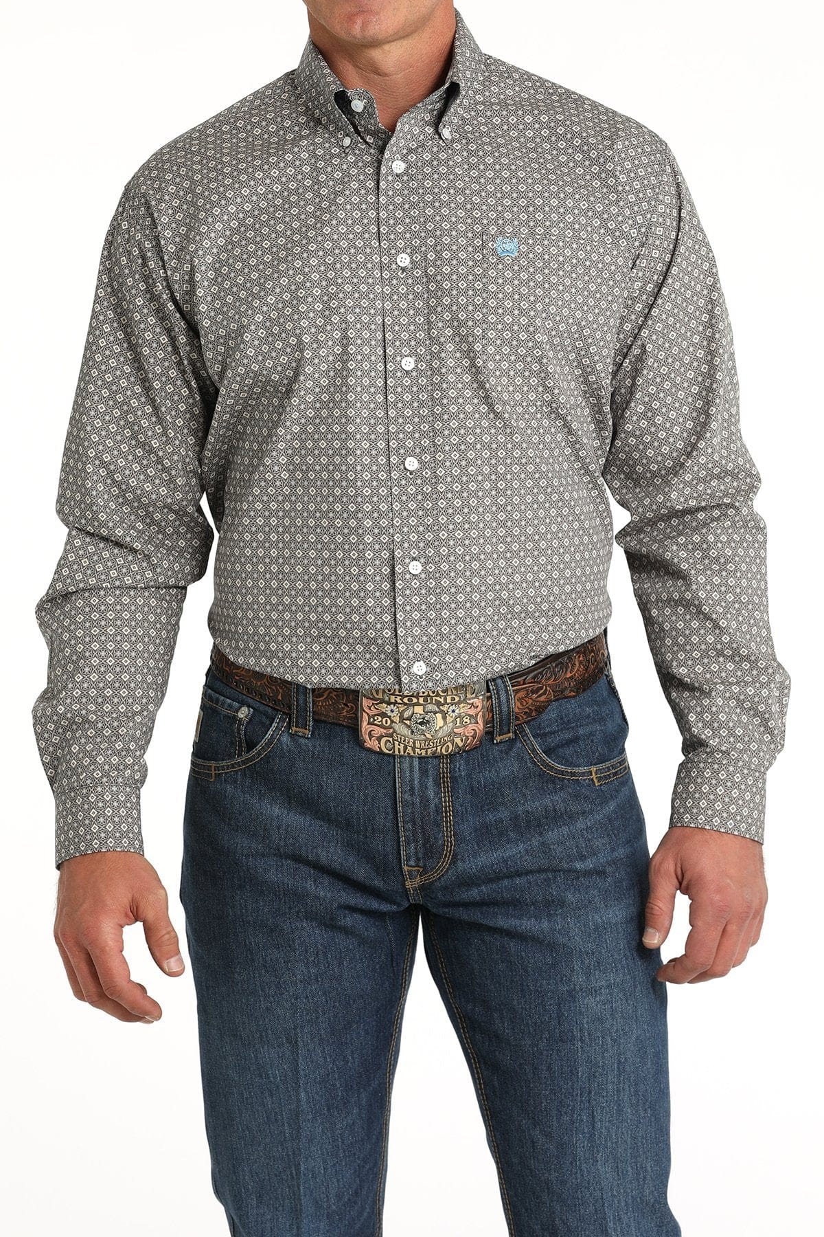 Cinch Men's Medallion Print Button Down Western Shirt MTW1105790