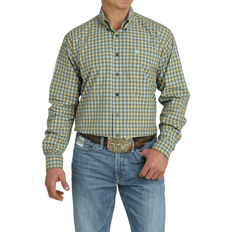 Cinch Men's Plaid Button Down Long Sleeve Western Shirt MTW1105755