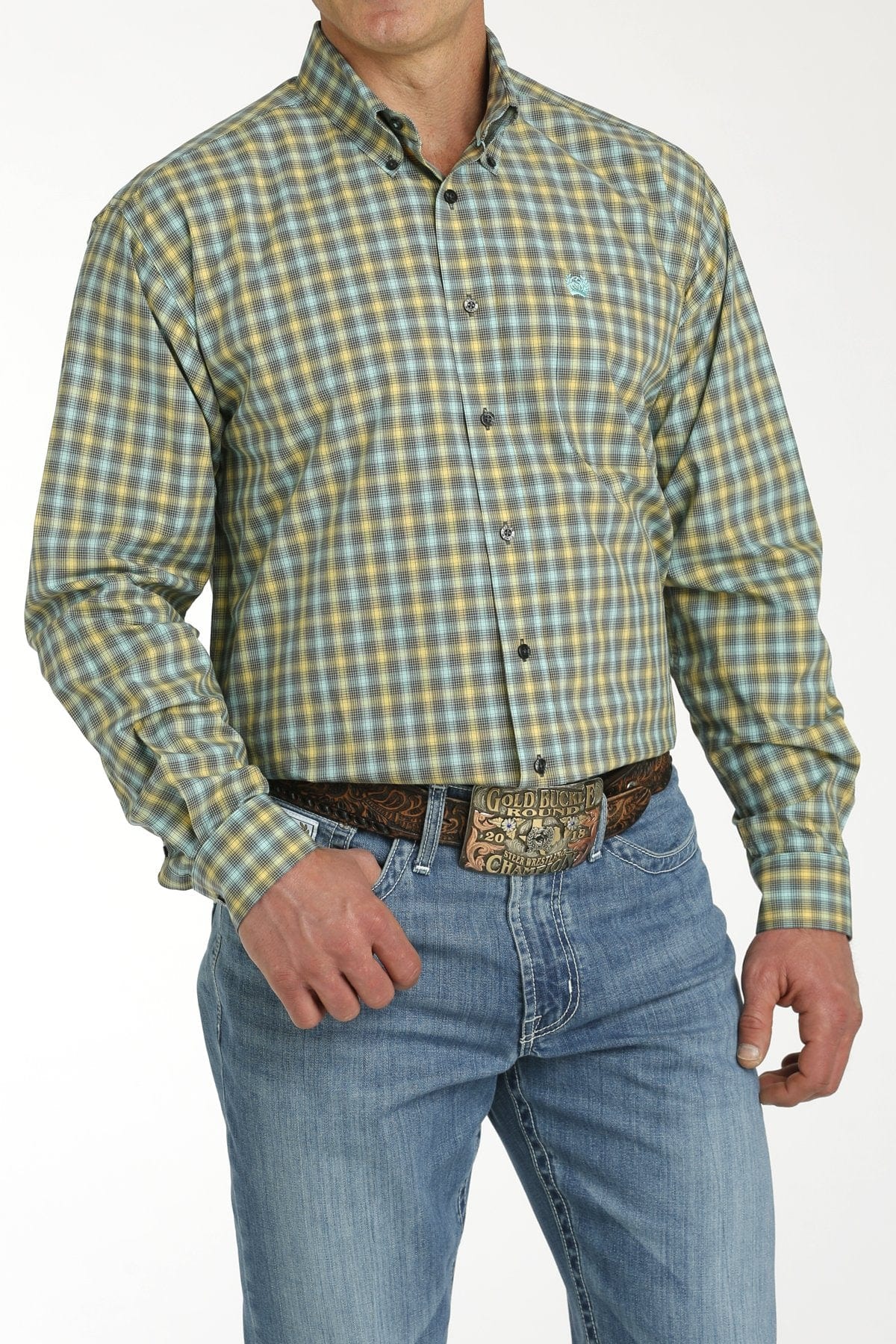 Cinch Men's Plaid Button Down Long Sleeve Western Shirt MTW1105755 - Image 2