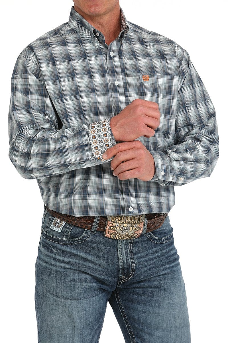 Cinch Men's Plaid Button Down Western Shirt MTW1105893 - Image 2