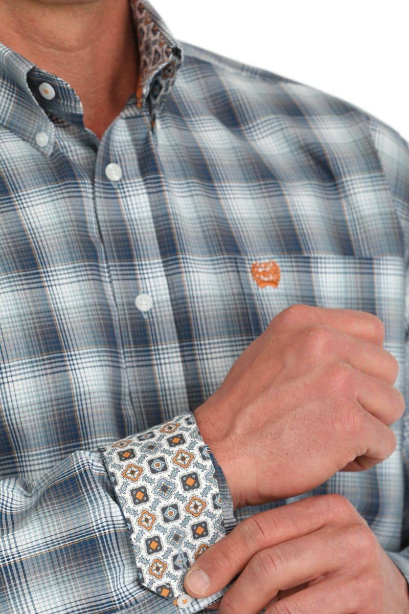 Cinch Men's Plaid Button Down Western Shirt MTW1105893 - Image 3