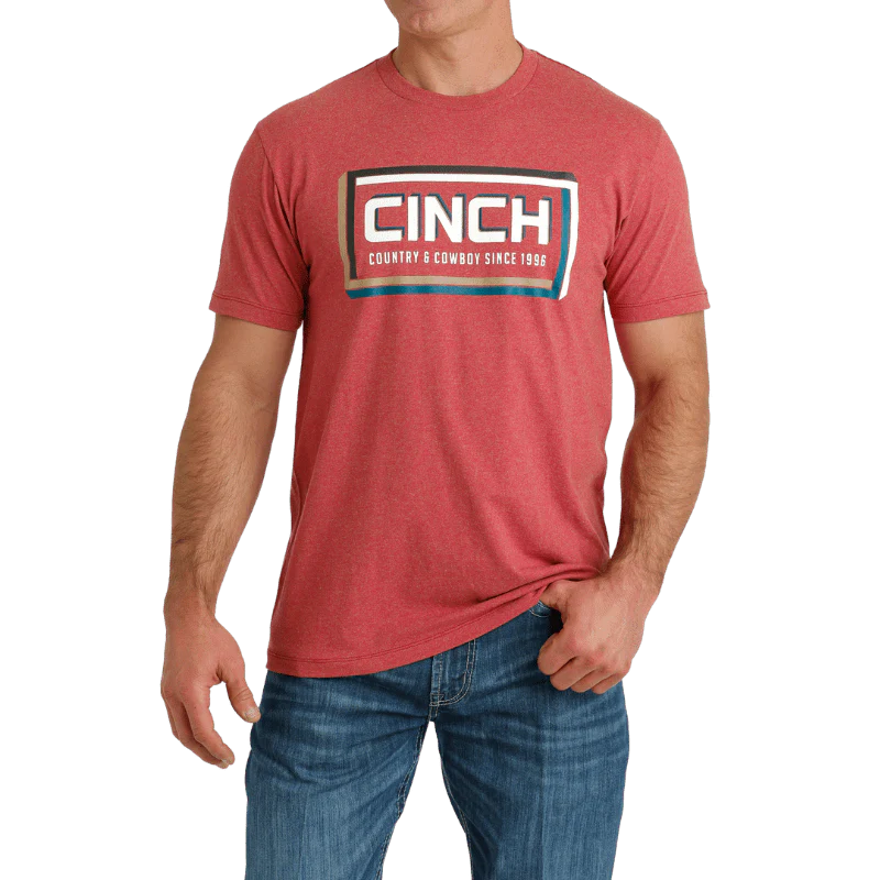 Cinch Men's Red Country & Cowboy Short Sleeve Graphic T-Shirt MTT1690592