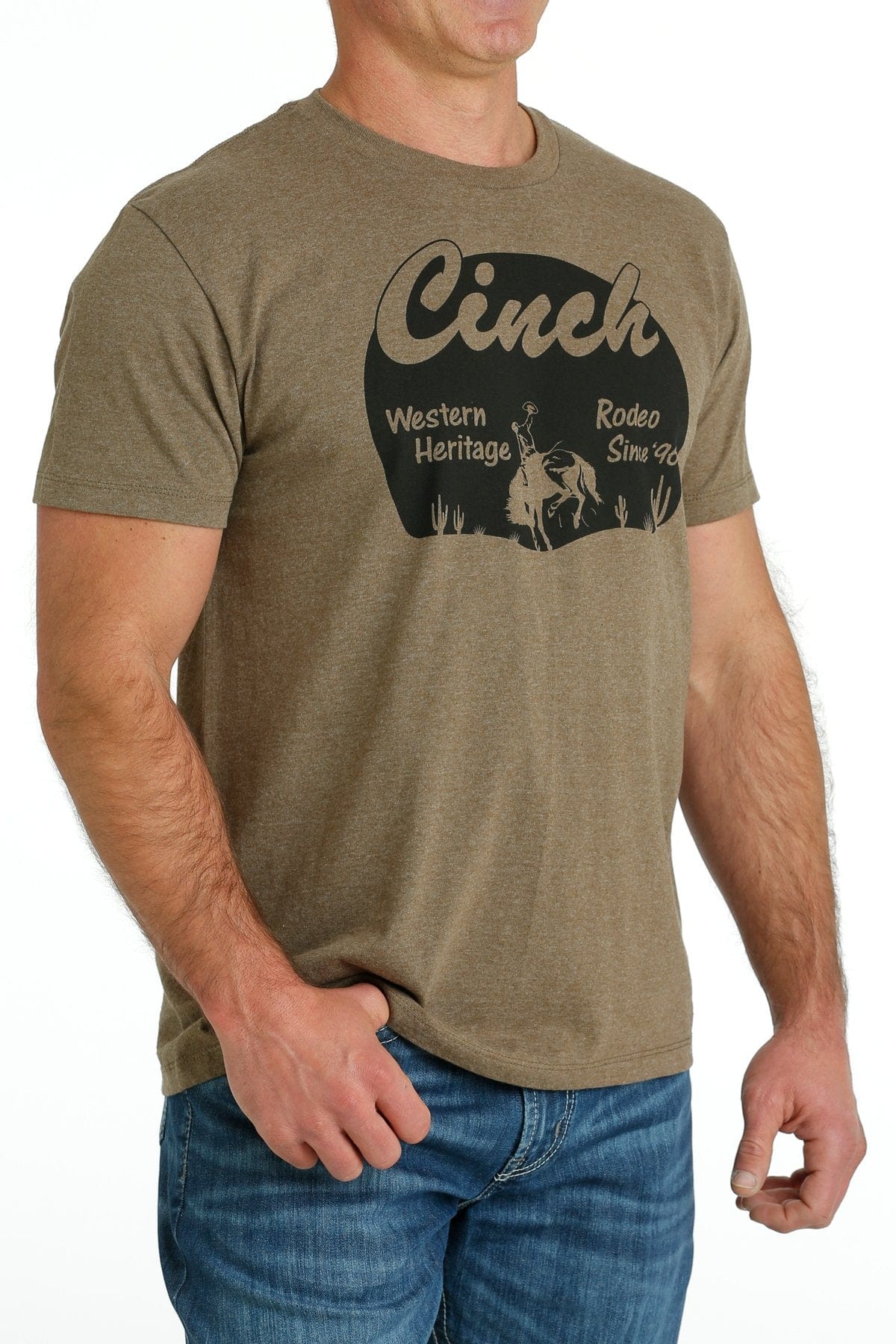 Cinch Men's Western Heritage Brown Short Sleeve Graphic T-Shirt MTT1690597 - Image 2