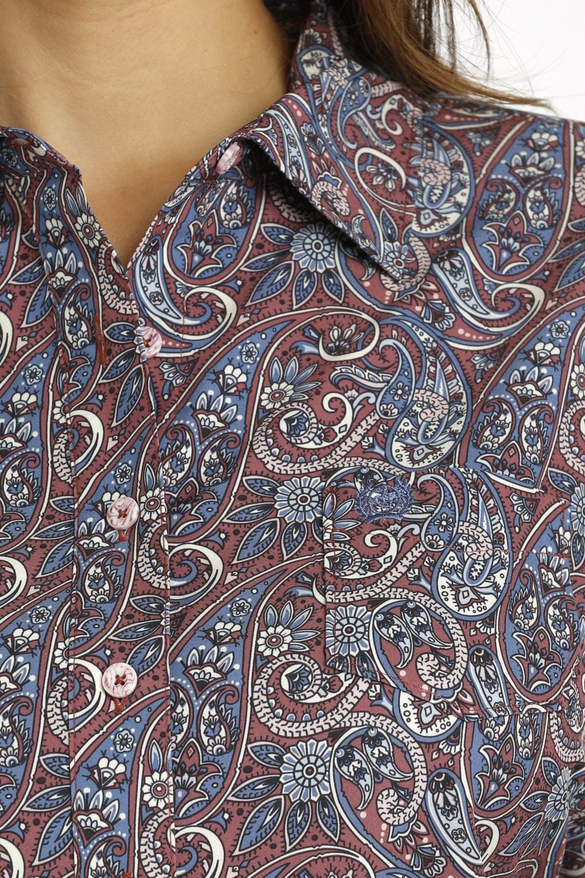 Cinch Women's Paisley Arenaflex Long Sleeve Button Down Western Shirt MSW9163024 - Image 3
