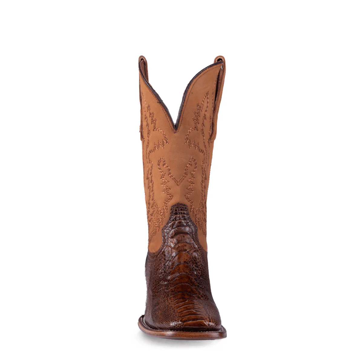 Circle G Men's Brass/Yellow Ostrich Square Toe Western Boots L6059 - Image 3