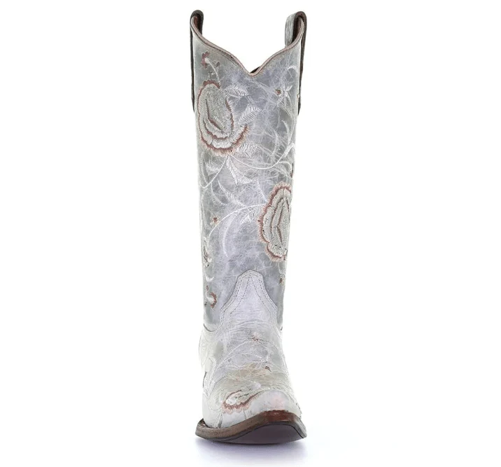 Circle G Women's Aqua Floral Embroidery Western Boots L5711 - Image 4