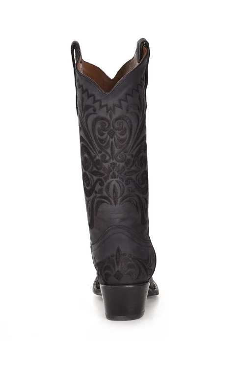Circle G Women's Black Filigree Embroidery Snip Toe Western Boots L5433 - Image 3
