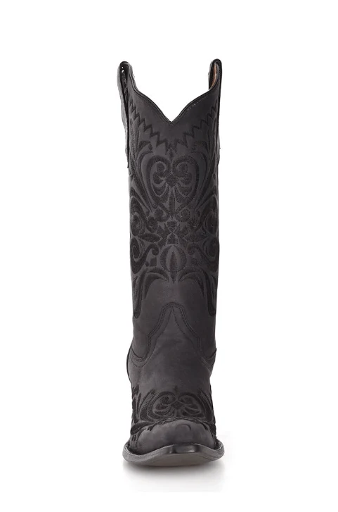Circle G Women's Black Filigree Embroidery Snip Toe Western Boots L5433 - Image 4