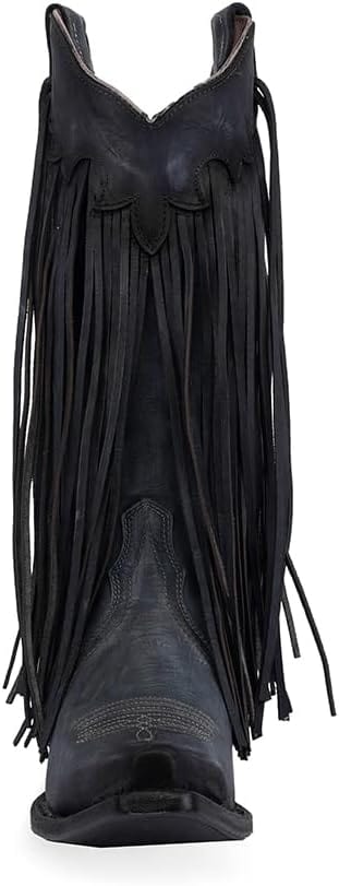 Circle G Women's Blue Fringes Snip Toe Western Boots L6074 - Image 3