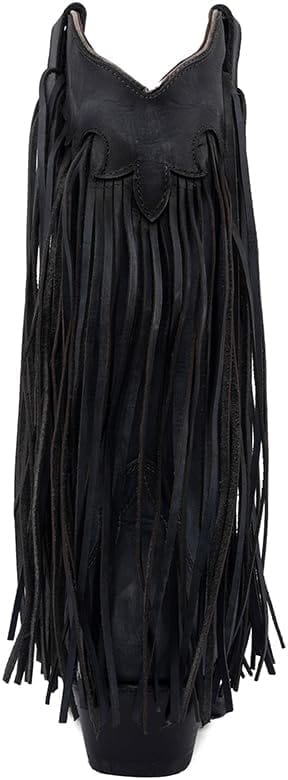 Circle G Women's Blue Fringes Snip Toe Western Boots L6074 - Image 4