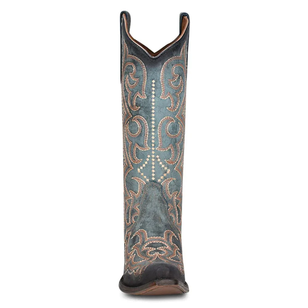 Circle G Women's Blue Jean Embroidery Snip Toe Western Boots L5869 - Image 3