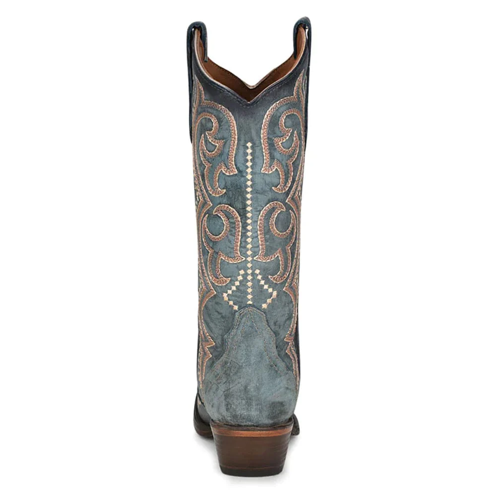 Circle G Women's Blue Jean Embroidery Snip Toe Western Boots L5869 - Image 4