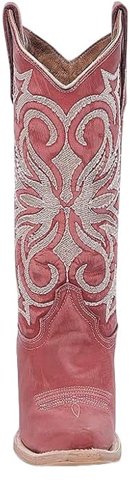 Circle G Women's Deep Red Embroidered Snip Toe Western Boot L6271 - Image 4