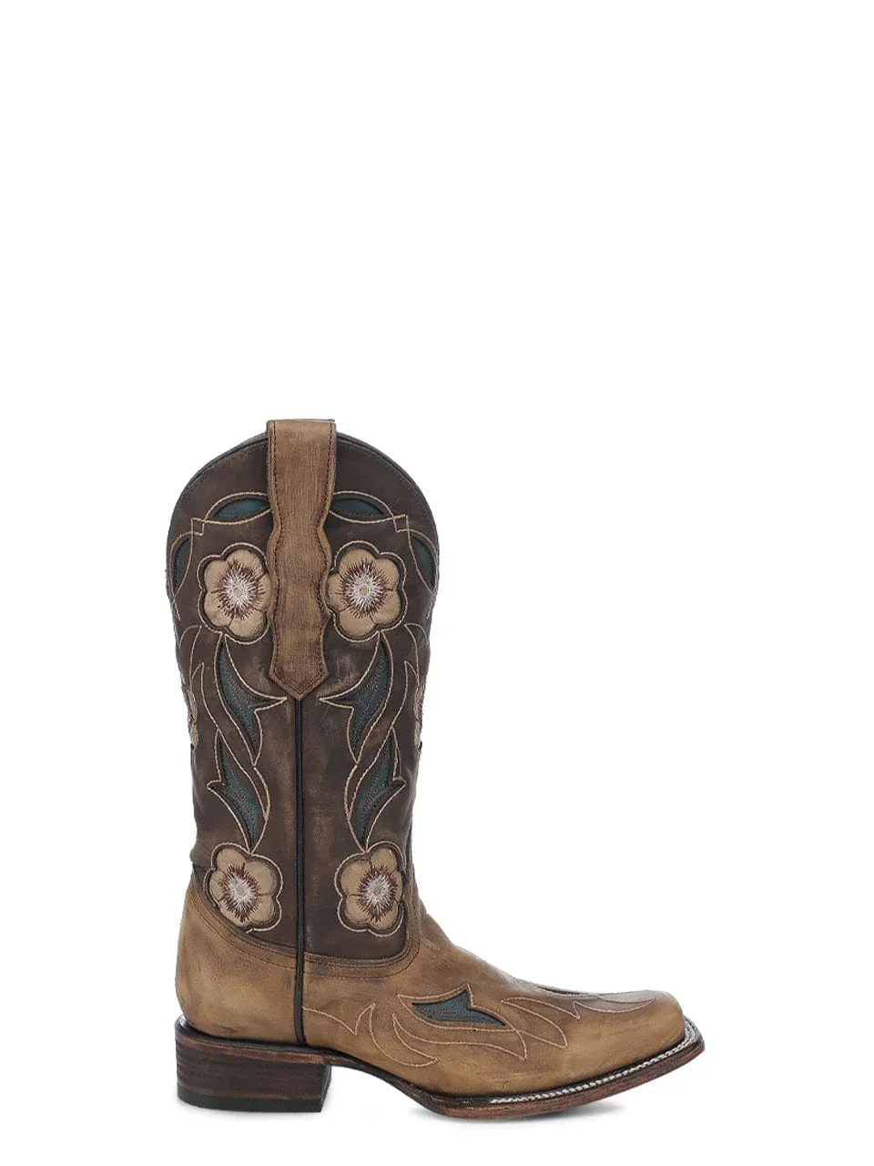 Circle G Women's Floral Sand Embroidery & Inlay Western Boots L6236 - Image 2