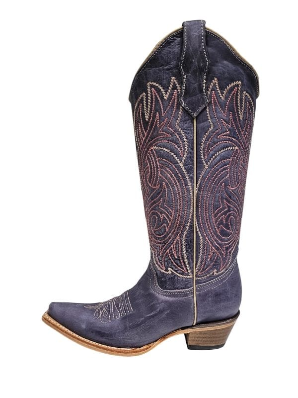 Circle G Women's Lilac Embroidery Snip Toe Western Boot L6328 - Image 3
