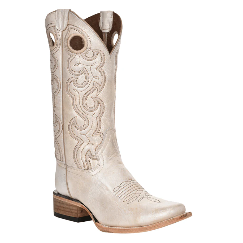 Circle G Women's Pearl Cutout & Embroidery Square Toe Western Boots L6007