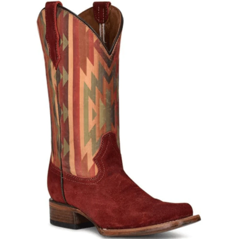 Circle G Women's Serape Wine Cowgirl Boots L5725