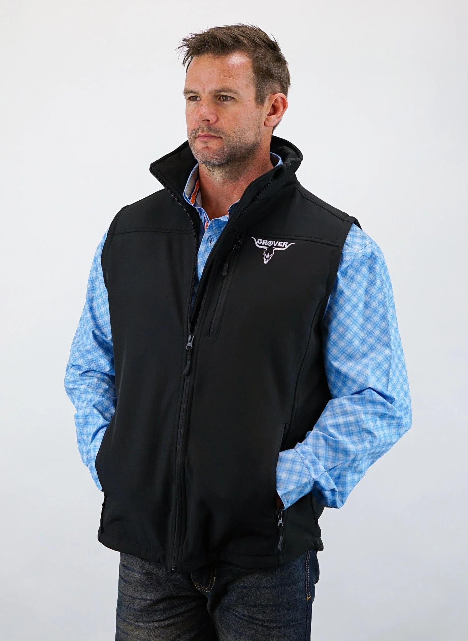 Concealed Carry Softshell Vest - With Concealed Carry Holster -Black