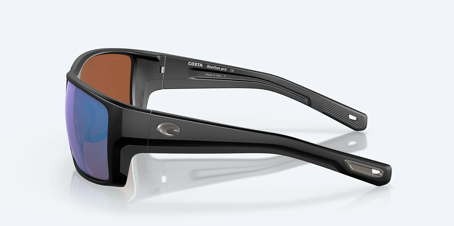 Costa Del Mar Reefton Pro Matte Black/Green Mirror Polarized Sunglasses - Image 3