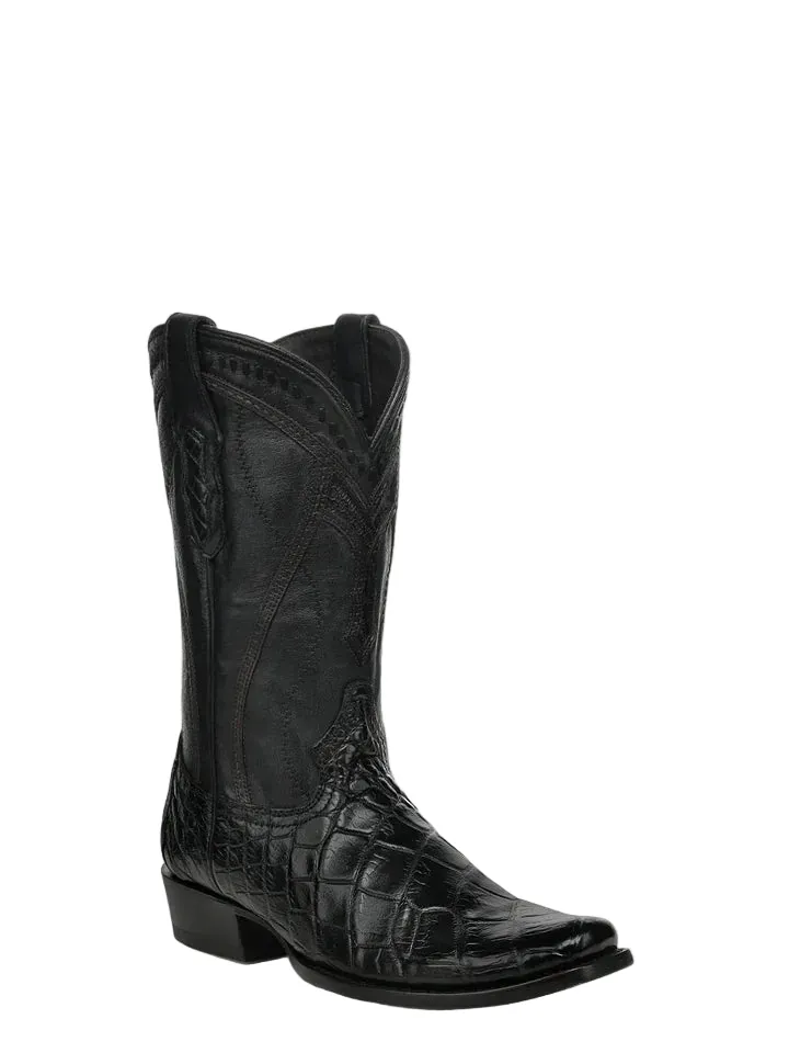 Corral Men's Black Alligator Inlay Exotic Cowboy Boots A5104