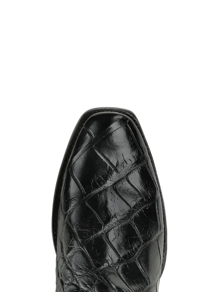 Corral Men's Black Alligator Inlay Exotic Cowboy Boots A5104 - Image 3