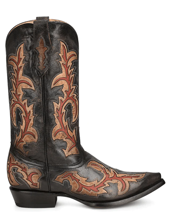 Corral Men's Black Inlay & Embroidery Western Boots C3883 - Image 2