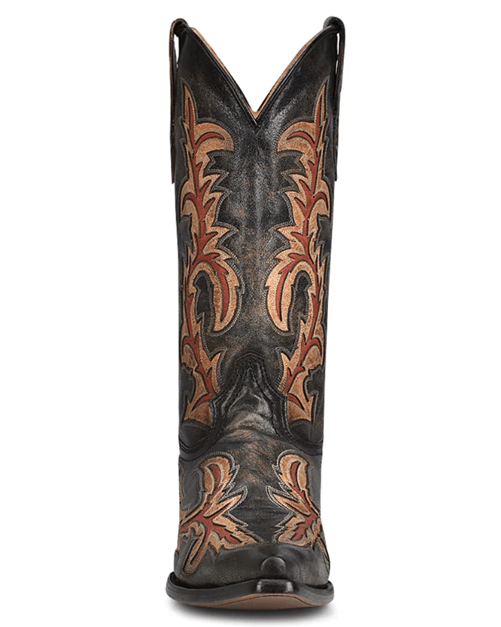 Corral Men's Black Inlay & Embroidery Western Boots C3883 - Image 3