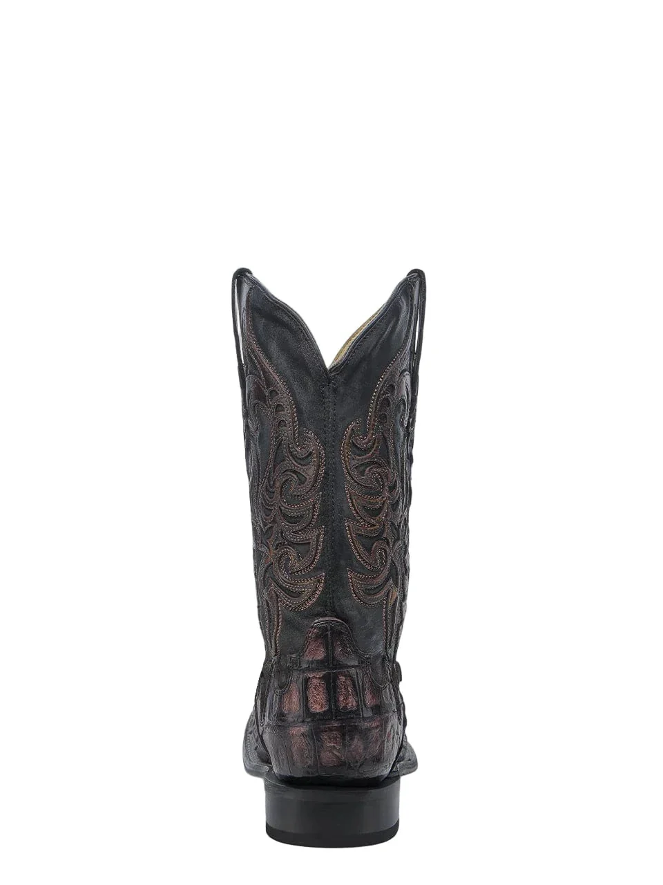 Corral Men's Chocolate Caiman Embroidery & Overlay Western Boots A4774 - Image 4
