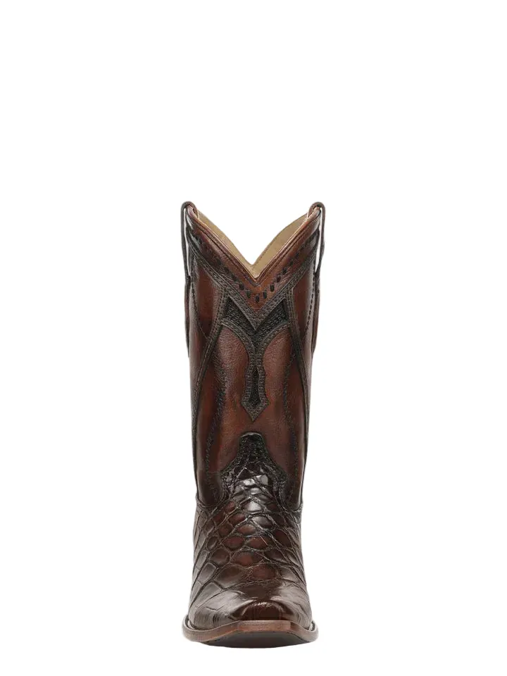 Corral Men's Honey Brown Alligator Inlay Exotic Cowboy Boots A5105 - Image 4