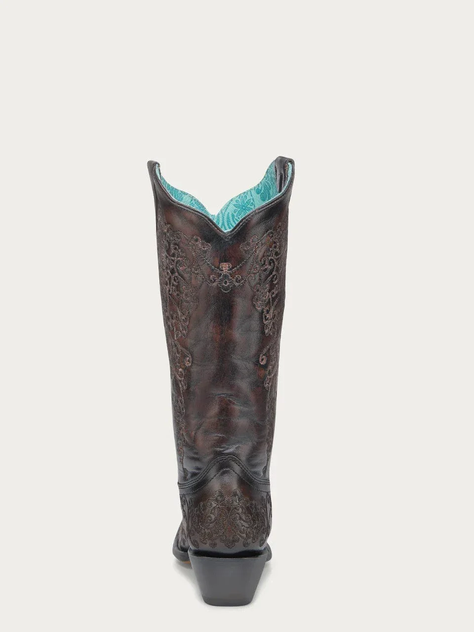 Corral Women's Black & Honey Floral Embroidery Western Boots A4801 - Image 4