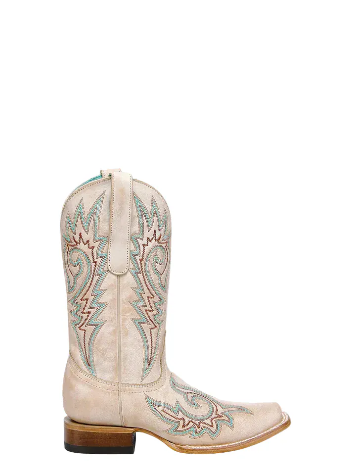 Corral Women's Bone Blue and Red Embroidered Western Boots Z5444 - Image 2