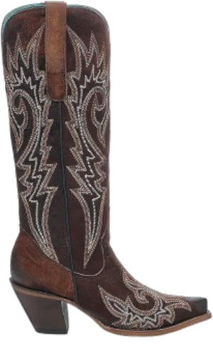Corral Women's Brown & White Embroidery Snip Toe Western Boots Z5370 - Image 2