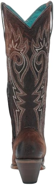 Corral Women's Brown & White Embroidery Snip Toe Western Boots Z5370 - Image 3
