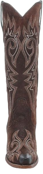 Corral Women's Brown & White Embroidery Snip Toe Western Boots Z5370 - Image 4