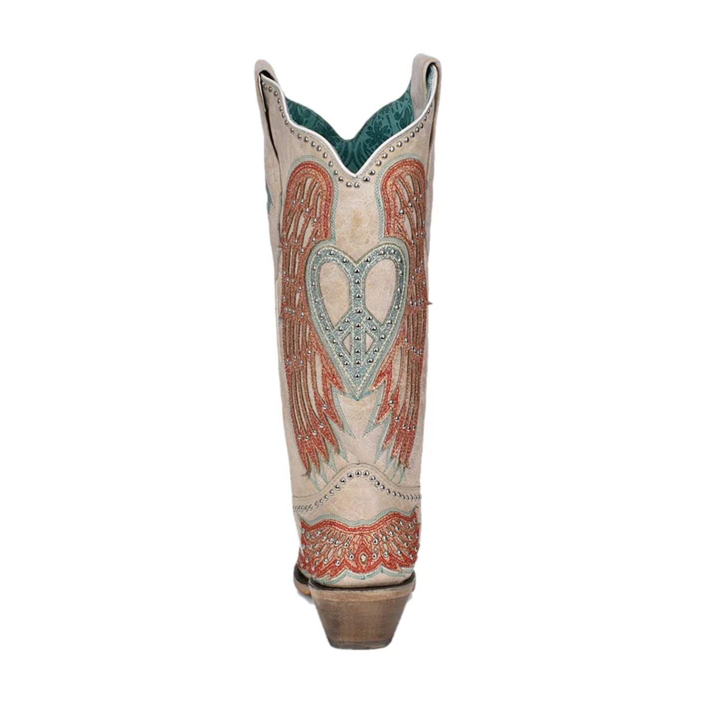 Corral Women's Heart & Wings Ivory Western Boots A4236 - Image 4
