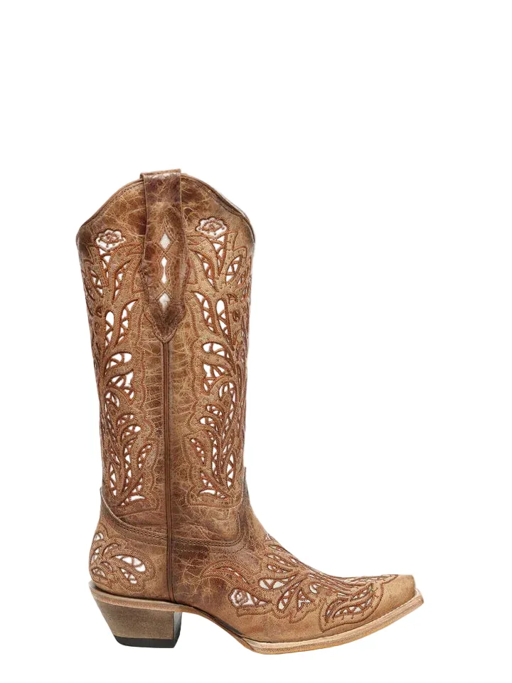 Corral Women's Sand Glitter & Embroidered Western Boots A5097 - Image 2