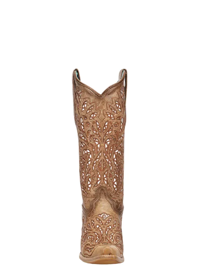 Corral Women's Sand Glitter & Embroidered Western Boots A5097 - Image 4