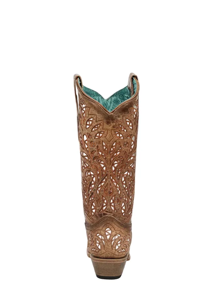 Corral Women's Sand Glitter & Embroidered Western Boots A5097 - Image 5